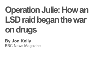 Operation Julie: How an LSD raid began the war on drugs
By Jon Kelly
BBC News Magazine

